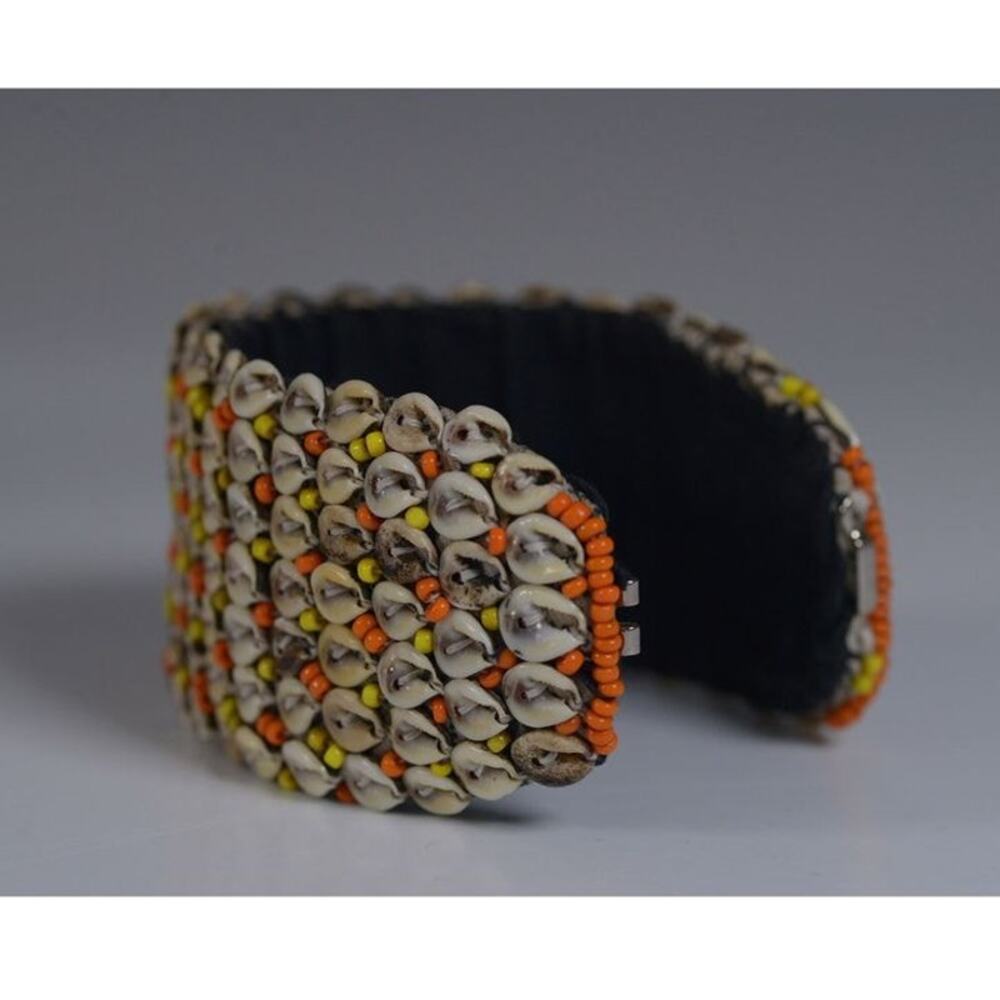 Stunning Multi-Earthy Color Tone Statement Bracelet - Unique Woven Design - Picture 5 of 6